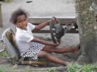 Kid on wheels