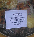 Restaurant notice