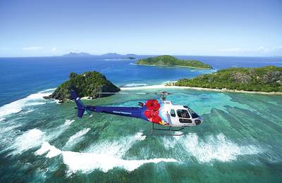 Breathtaking scene from a helicopter